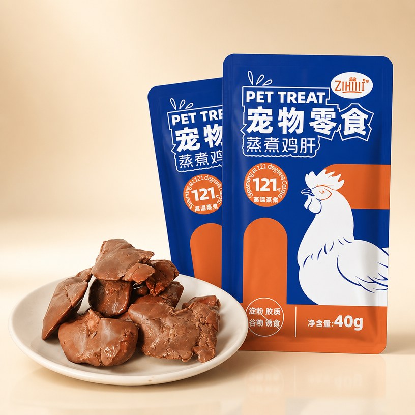 芝选 蒸煮鸡肝 宠物零食 40g
