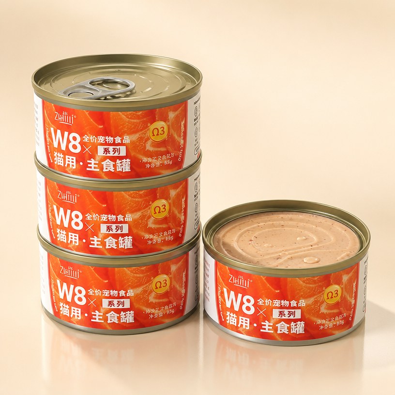 芝选 W8系列 主食罐 鸡肉三文鱼配方 85g